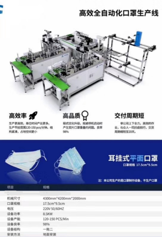 恒睿全自動生產(chǎn)線參數(shù)